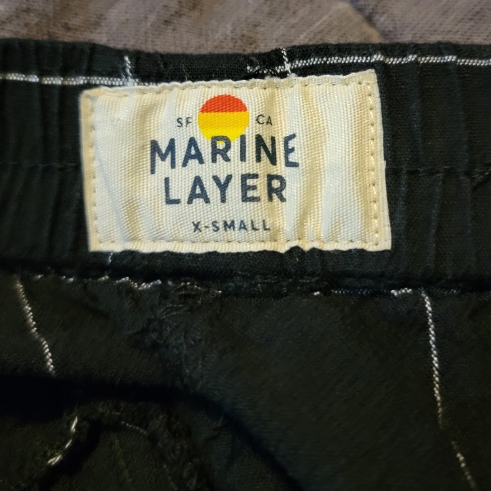Marine Layer Allison Pant XS Black Tencel Elastic Waist Minimalist Quiet Luxury - Picture 6 of 9